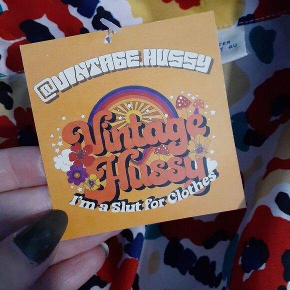 Vintage Abstract Floral Blouse - Picture 3 of 13